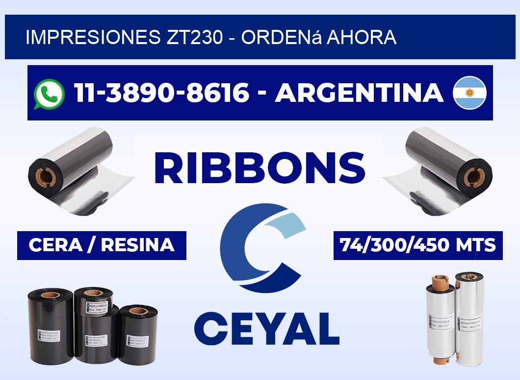 Impresiones ZT230 - Ordená ahora