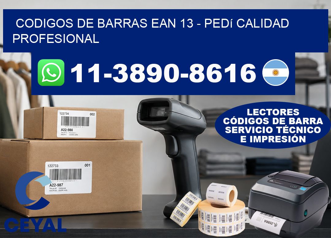 codigos de barras ean 13 - Pedí calidad profesional