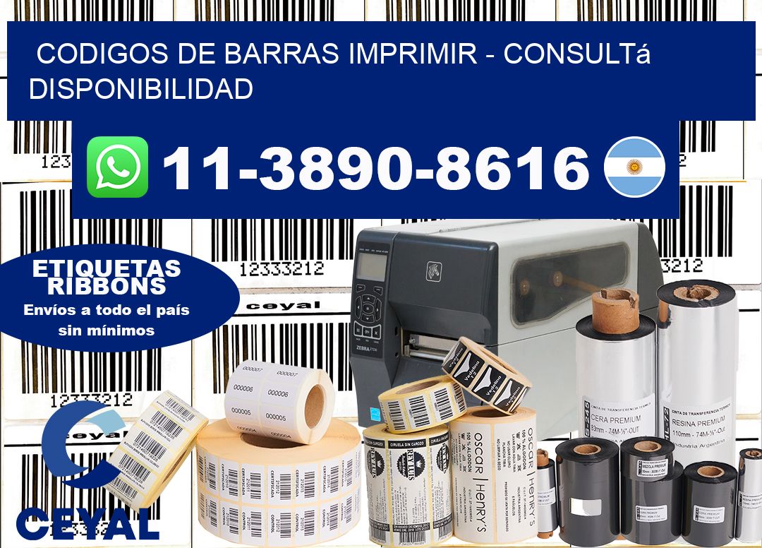 codigos de barras imprimir - Consultá disponibilidad
