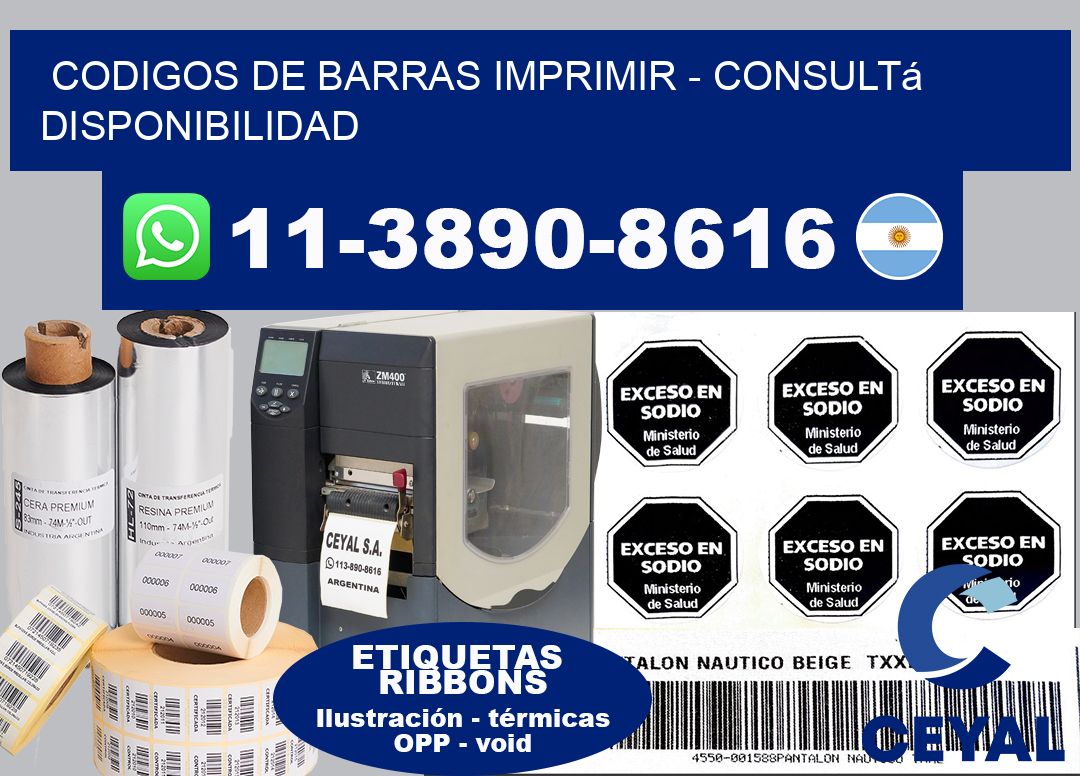 codigos de barras imprimir – Consultá disponibilidad