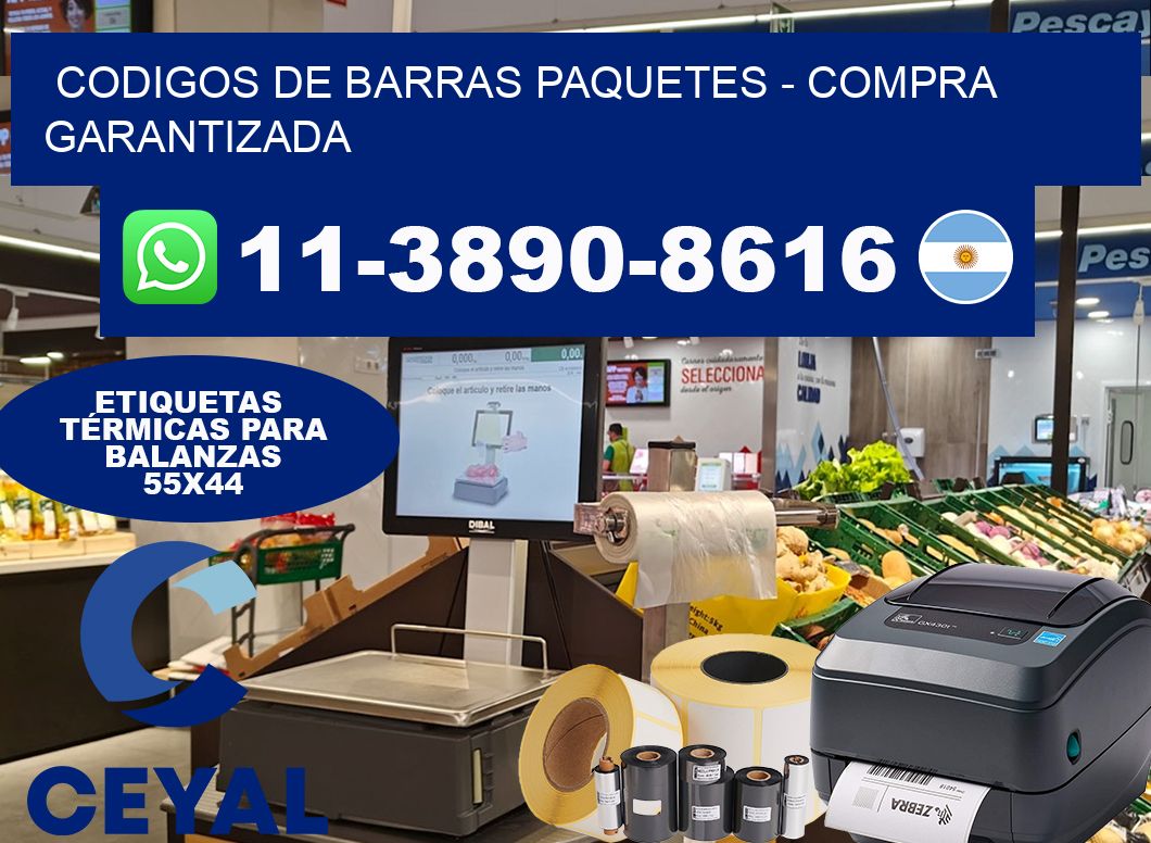 codigos de barras paquetes - Compra garantizada