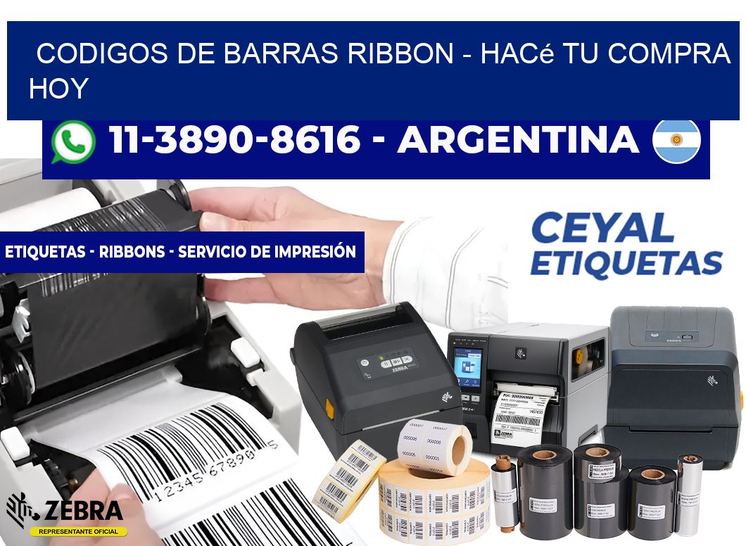 codigos de barras ribbon - Hacé tu compra hoy