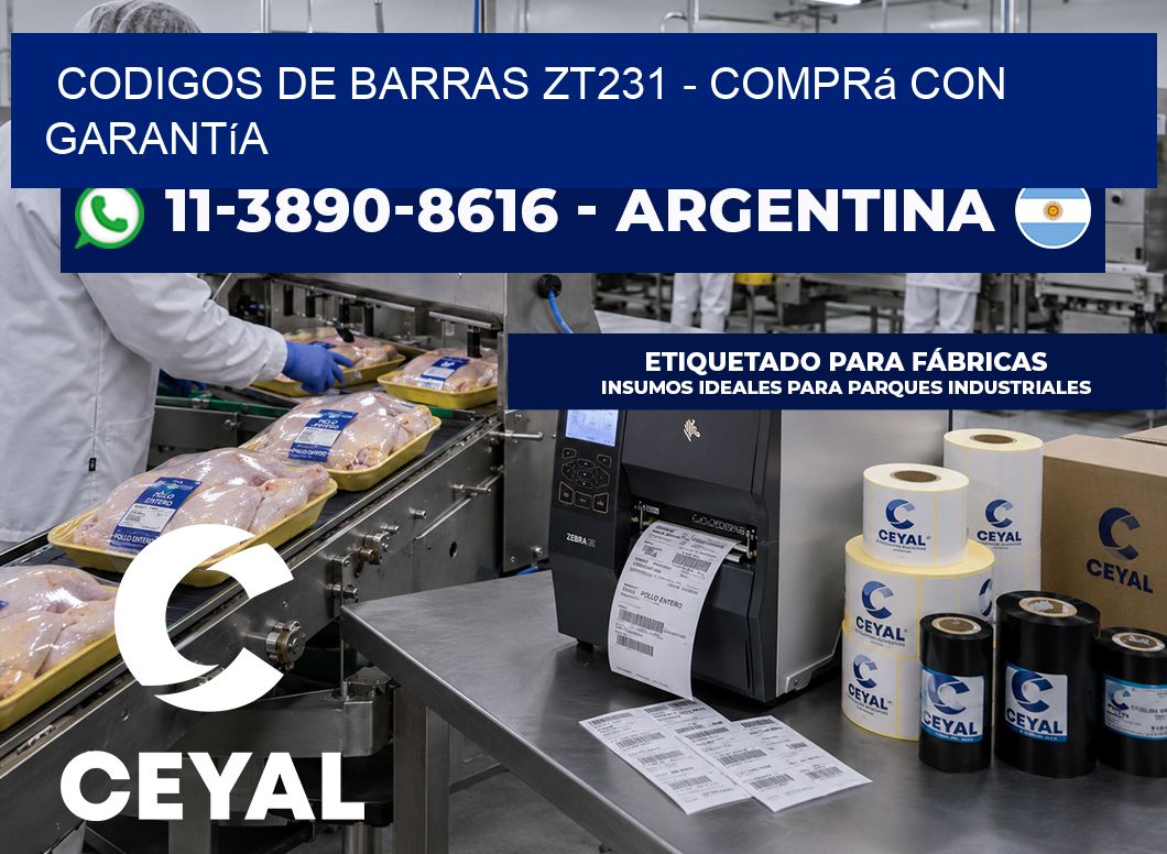 codigos de barras zt231 - Comprá con garantía