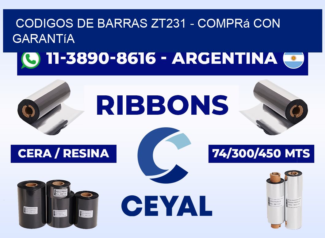 codigos de barras zt231 - Comprá con garantía